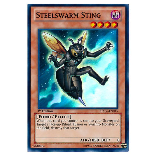 Yu-Gi-Oh! - Hidden Arsenal 6 - Omega Xyz - Steelswarm Sting (Super Rare) HA06-EN015
