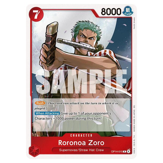 One Piece - OP14 - The Azure Sea's Seven - Roronoa Zoro - OP14-015
