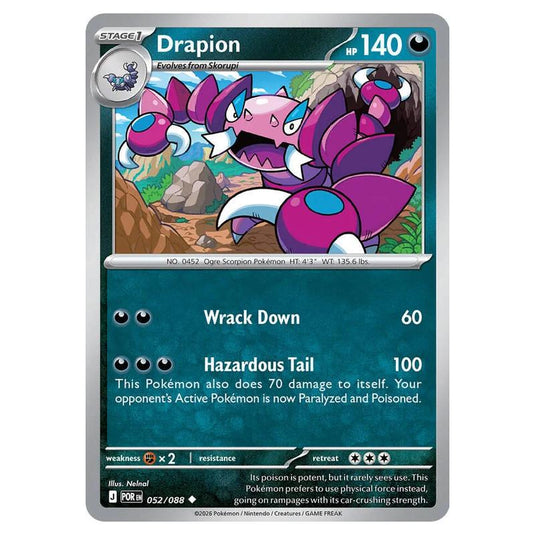 Pokemon - Mega Evolution - Perfect Order - Drapion - 052/088