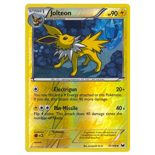 Pokemon - Black & White - Dark Explorers - (Reverse Holo) Jolteon - 37/108