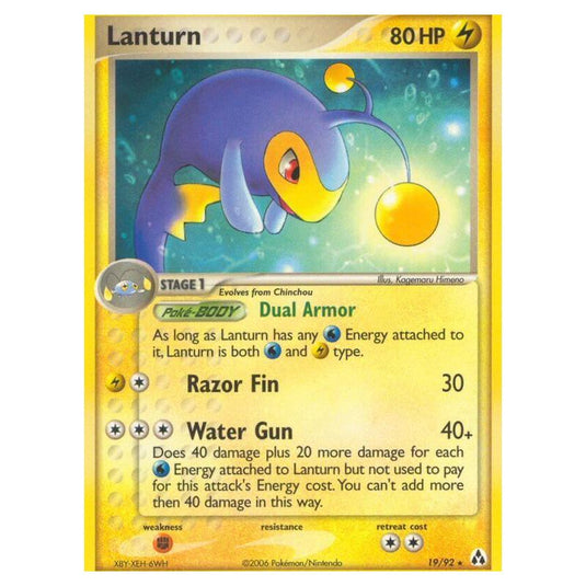 Pokemon - EX Legend Maker - Lanturn - 19/92