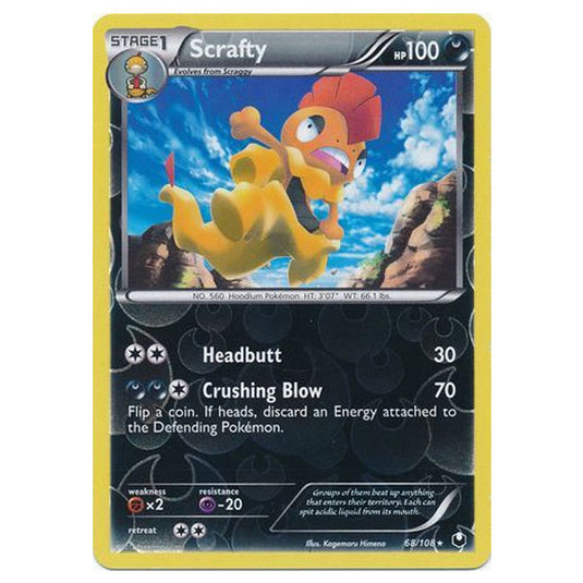 Pokemon - Black & White - Dark Explorers - (Reverse Holo) Scrafty - 68/108