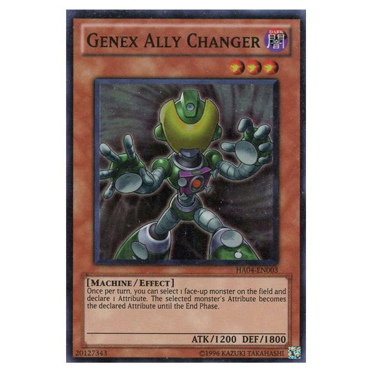 Yu-Gi-Oh! - Hidden Arsenal 4 - Trishula's Triumph - Genex Ally Changer (Super Rare) HA04-EN003