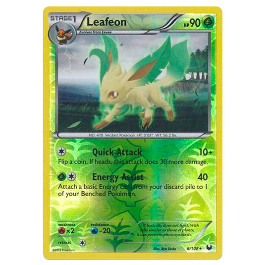 Pokemon - Black & White - Dark Explorers - (Reverse Holo) Leafeon – 6/108