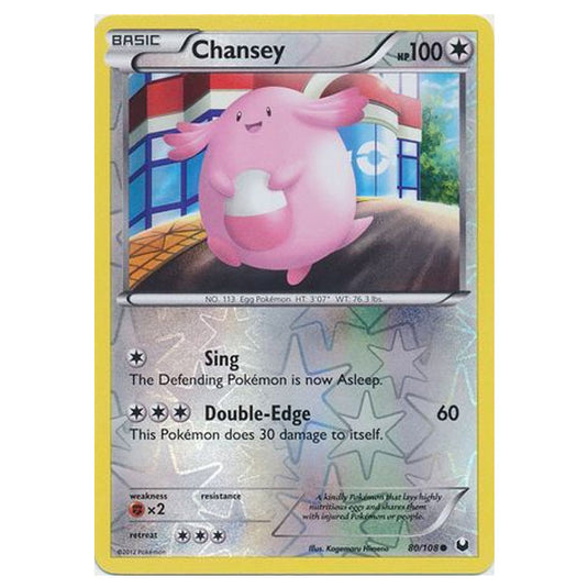 Pokemon - Black & White - Dark Explorers - (Reverse Holo) Chansey - 80/108