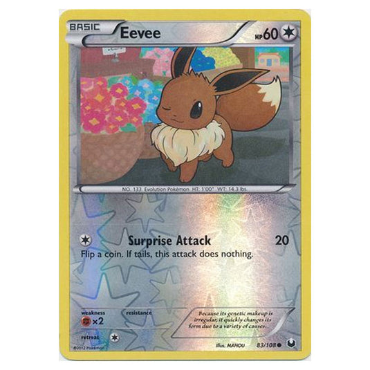 Pokemon - Black & White - Dark Explorers - (Reverse Holo) Eevee - 83/108