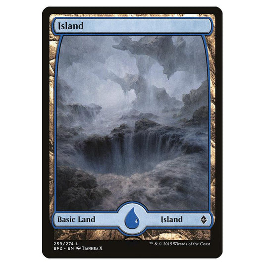 Magic The Gathering - Battle For Zendikar - Island - 259/274 (Foil)