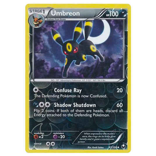 Pokemon - Black & White - Dark Explorers - (Reverse Holo) Umbreon - 61/108