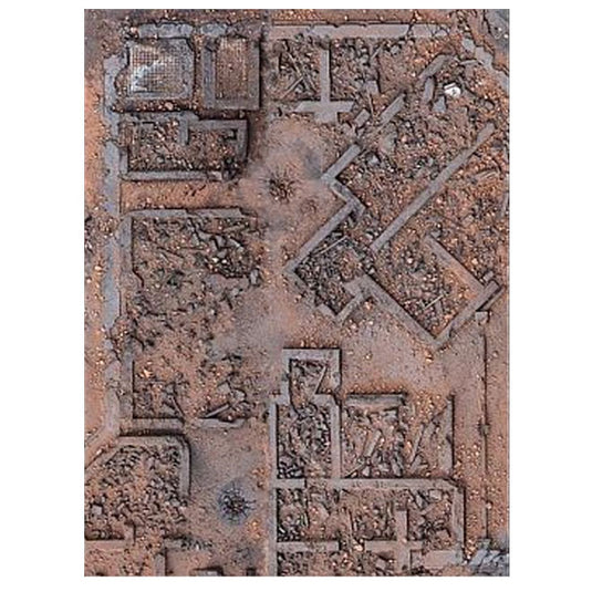 Kraken Wargames - Gaming Mat - Desert Warzone City 30"x22" Kill Team and Warcry 2.0