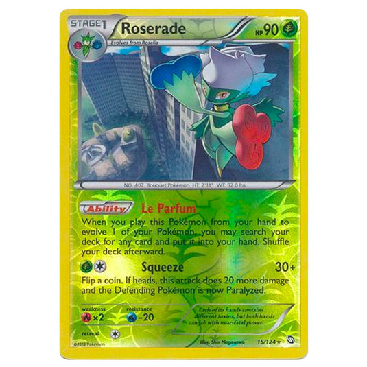 Pokemon - Black & White - Dragons Exalted - (Reverse Holo) Roserade - 15/124
