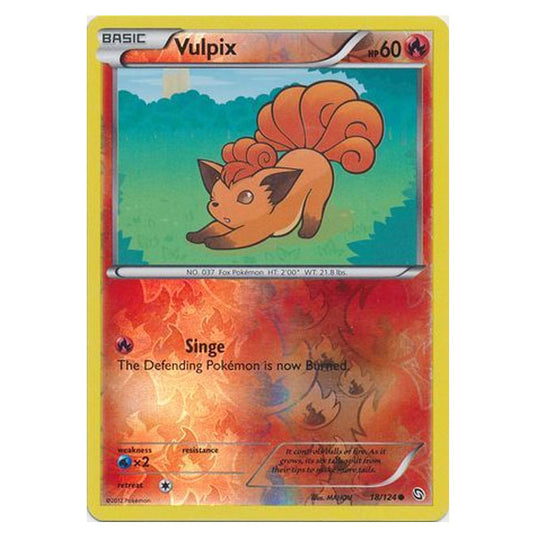 Pokemon - Black & White - Dragons Exalted - (Reverse Holo) Vulpix - 18/124