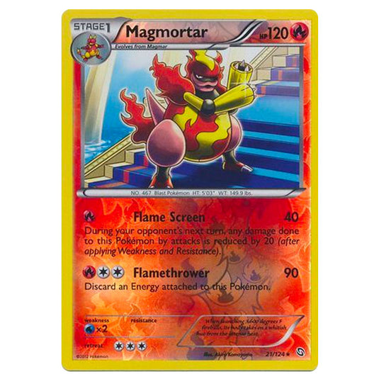 Pokemon - Black & White - Dragons Exalted - (Reverse Holo) Magmortar - 21/124