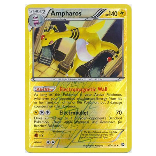 Pokemon - Black & White - Dragons Exalted - (Reverse Holo) Ampharos - 40/124