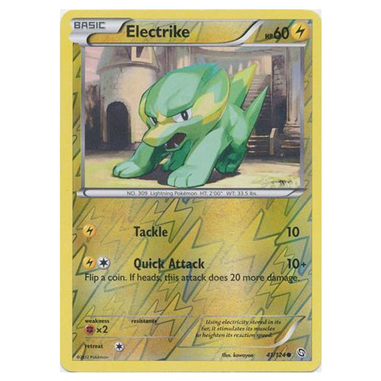 Pokemon - Black & White - Dragons Exalted - (Reverse Holo) Electrike - 41/124