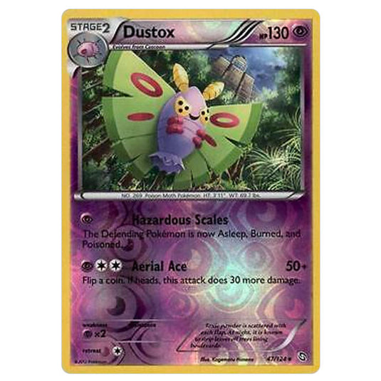 Pokemon - Black & White - Dragons Exalted - (Reverse Holo) Dustox - 47/124