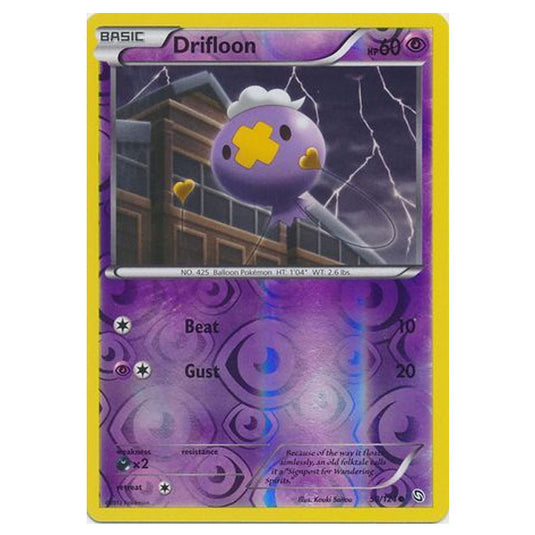 Pokemon - Black & White - Dragons Exalted - (Reverse Holo) Drifloon - 50/124