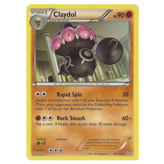 Pokemon - Black & White - Dragons Exalted - (Reverse Holo) Claydol - 64/124