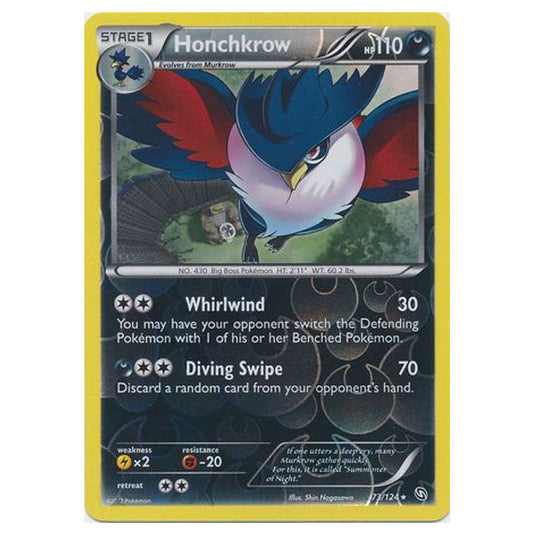 Pokemon - Black & White - Dragons Exalted - (Reverse Holo) Honchkrow - 73/124