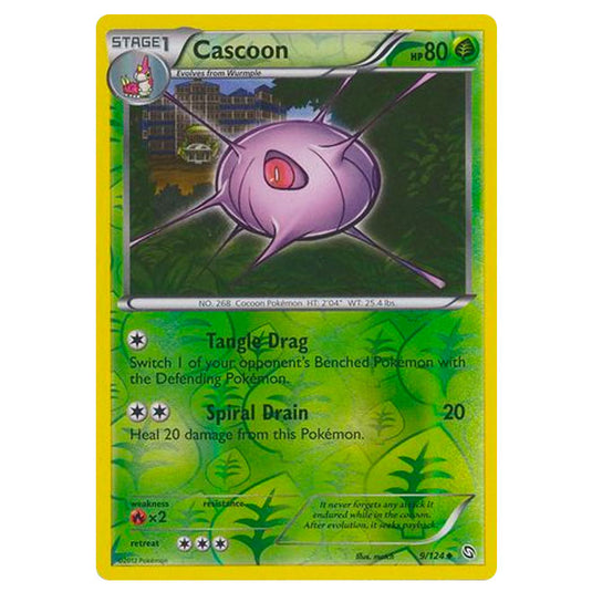 Pokemon - Black & White - Dragons Exalted - (Reverse Holo) Cascoon - 9/124