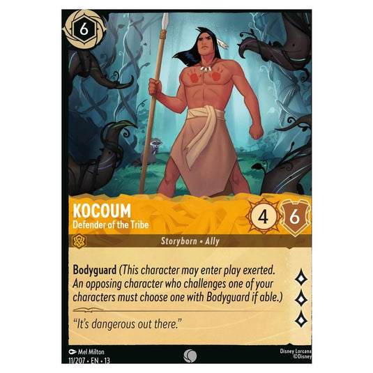 Lorcana - Attack of the Vine! - Kocoum - Defender of the Tribe (Common) - 11/207
