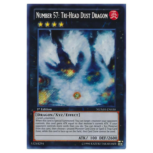 Yu-Gi-Oh! - Number Hunters - Number 57: Tri-Head Dust Dragon (Secret Rare) NUMH-EN030