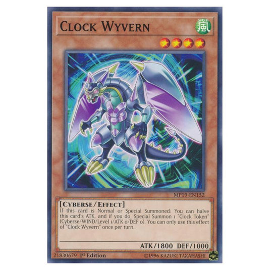 Yu-Gi-Oh! - 2019 Gold Sarcophagus Tin Mega Pack - Clock Wyvern (Common) MP19-EN152