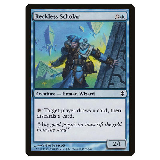 Magic The Gathering - Zendikar - Reckless Scholar - 60/249