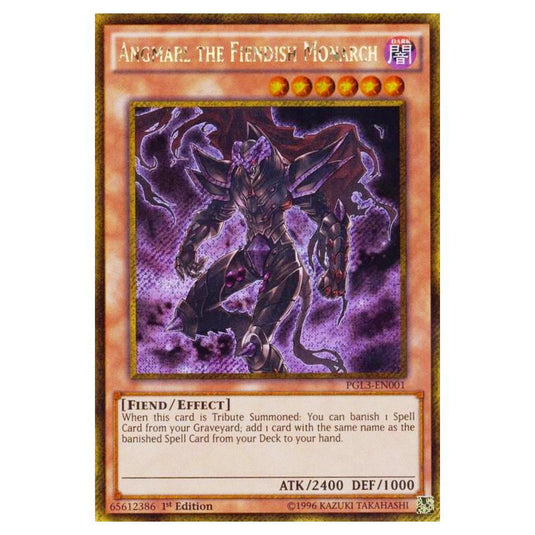 Yu-Gi-Oh! - Premium Gold - Infinite Gold - Angmarl the Fiendish Monarch (Gold Secret Rare) PGL3-EN001