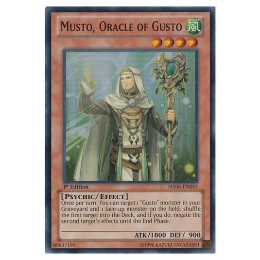 Yu-Gi-Oh! - Hidden Arsenal 6 - Omega Xyz - Musto, Oracle of Gusto (Super Rare) HA06-EN045