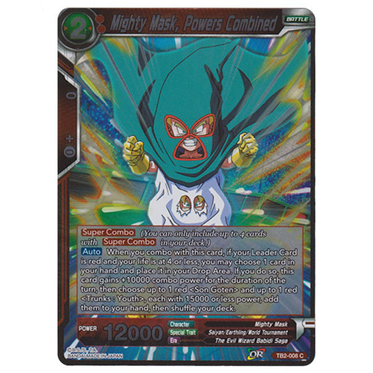 Dragon Ball Super  - TB - World Martial Arts Tournament - Mighty Mask, Powers Combined - TB2-008 [Foil]