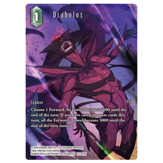 Final Fantasy - Opus 15 - Crystal Dominion - Diabolos  - Full Art Foil - (15-053H)