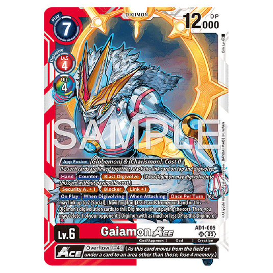 Gaiamon AD1-005 card from the Digimon set AD01 - Digimon Generation