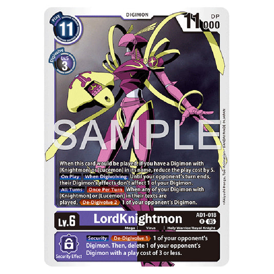 Digimon Card Game - AD01 - Digimon Generation - LordKnightmon - (R) - Digimon Card Game - AD01 - Digimon Generation - LordKnightmon - (R) -