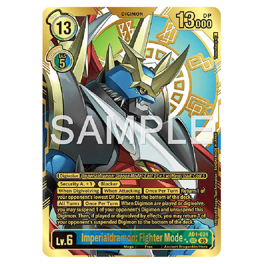 Imperialdramon: Fighter Mode AD1-024b card from the Digimon set AD01 - Digimon Generation