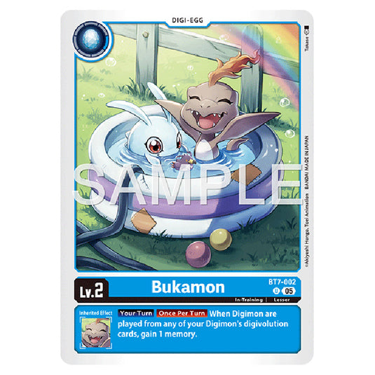 Bukamon BT7-002 card from the Digimon set AD01 - Digimon Generation