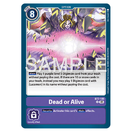 Dead or Alive BT7-109 card from the Digimon set AD01 - Digimon Generation
