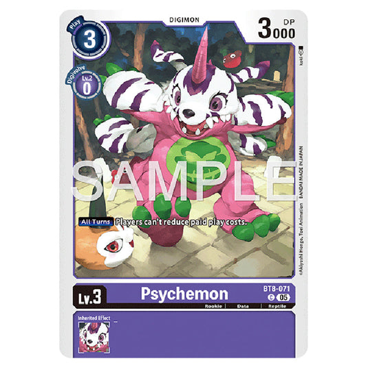 Psychemon BT8-071 card from the Digimon set AD01 - Digimon Generation