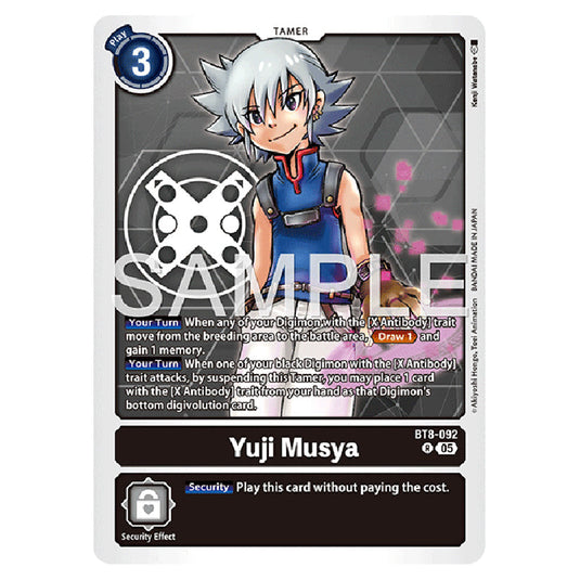 Yuji Musya BT8-092 card from the Digimon set AD01 - Digimon Generation