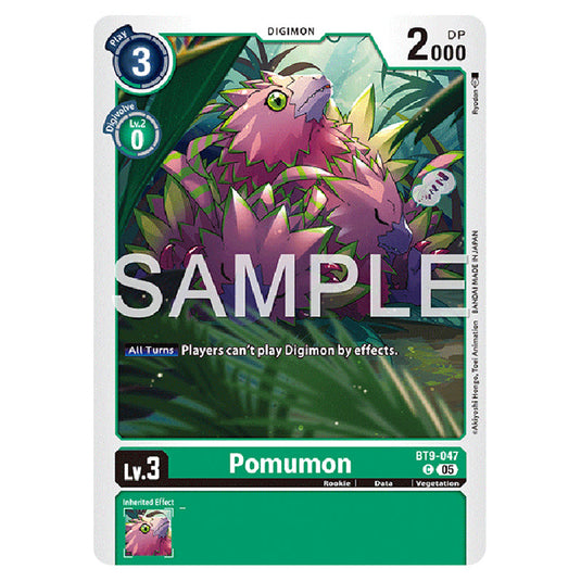 Pomumon BT9-047 card from the Digimon set AD01 - Digimon Generation