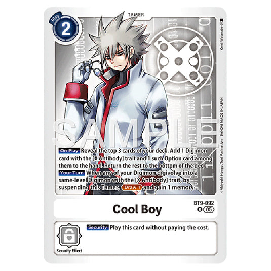 Cool Boy BT9-092 card from the Digimon set AD01 - Digimon Generation
