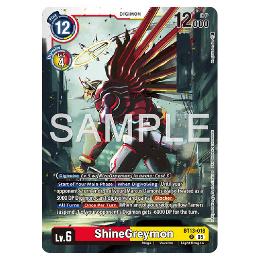 Digimon Card Game - AD01 - Digimon Generation - ShineGreymon - (R)