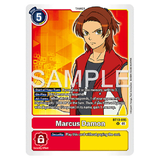 Marcus Damon BT13-095 card from the Digimon set AD01 - Digimon Generation