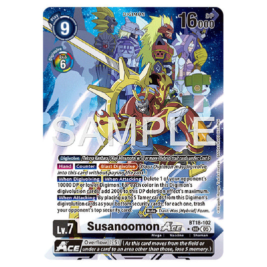 Susanoomon BT18-102a card from the Digimon set AD01 - Digimon Generation