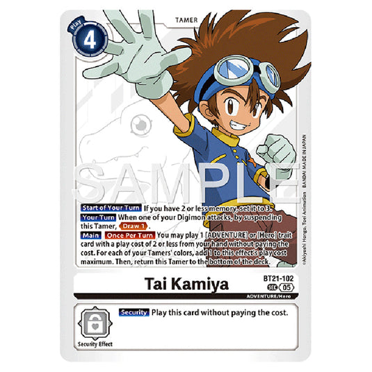 Tai Kamiya BT21-102 card from the Digimon set AD01 - Digimon Generation