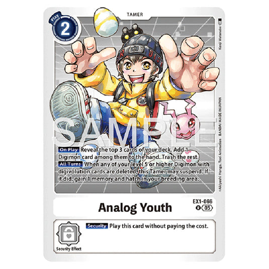 Analog Youth EX1-066 card from the Digimon set AD01 - Digimon Generation