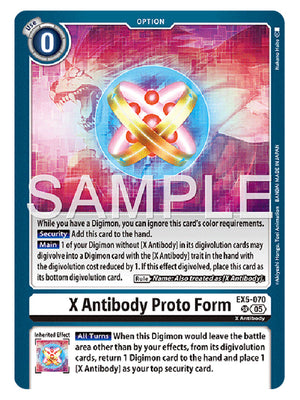 Digimon Card Game - AD01 - Digimon Generation - X Antibody Proto Form - (SR) - EX5-070