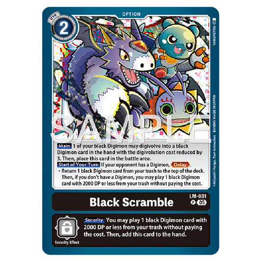 Black Scramble LM-031 card from the Digimon set AD01 - Digimon Generation