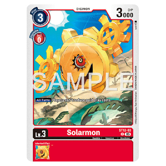 Solarmon ST12-03 card from the Digimon set AD01 - Digimon Generation