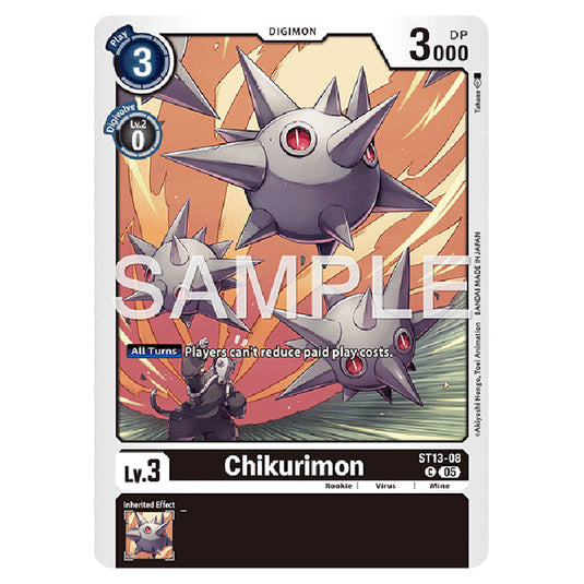 Chikurimon ST13-08 card from the Digimon set AD01 - Digimon Generation