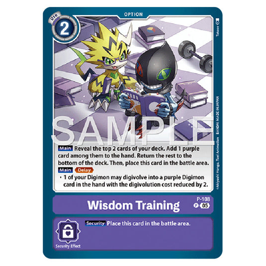 Wisdom Training P-108 card from the Digimon set AD01 - Digimon Generation